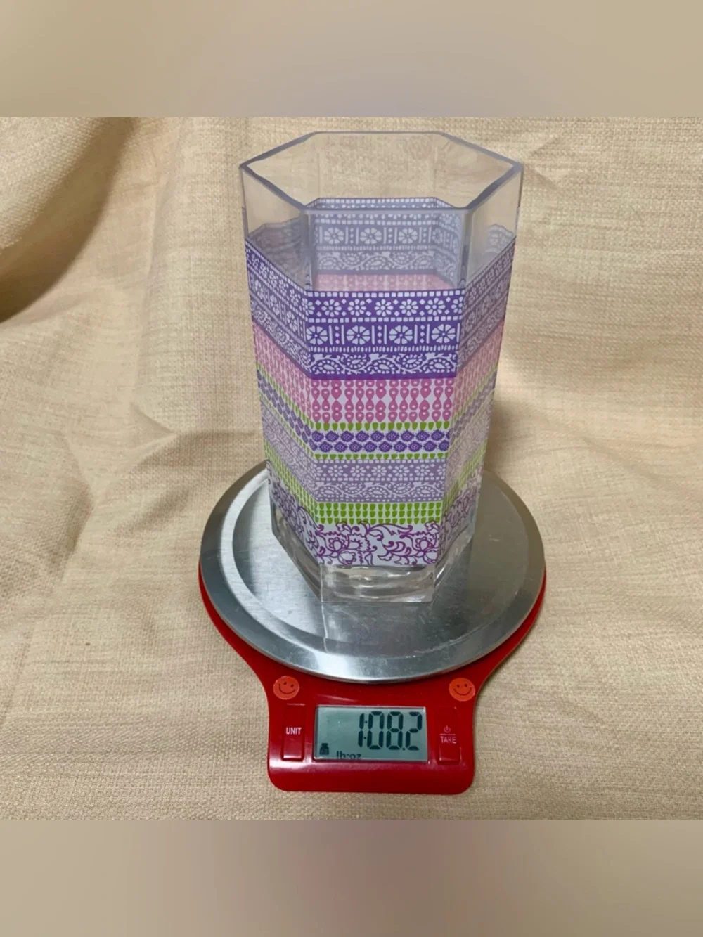 🔍 Hallmark Flowers Hexagon Glass Vase w/ FREE Water Gems